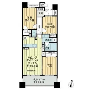 ライオンズステーションプラザ三郷【5階】の間取り