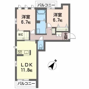 ラルーチェ【3階】の間取り