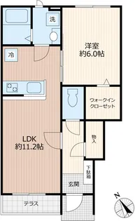 ヴィクトワール下高井戸【1階】の間取り