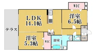 福岡県福岡市早良区原1【マンション】の間取り