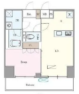 ロイジェントさいたま新都心【2階】の間取り