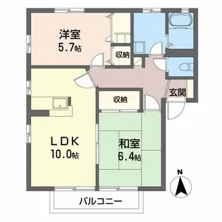ビューラーKII【2階】の間取り