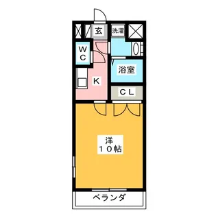 アンソレイエ【3階】の間取り