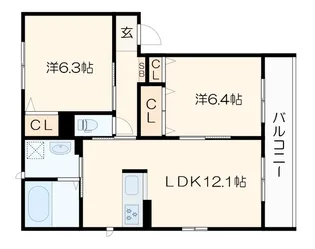 Bonheur近江【1階】の間取り