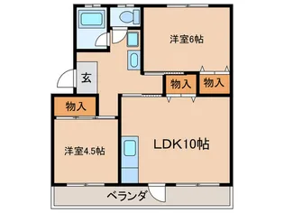 第一光陽ハイツ【4階】の間取り
