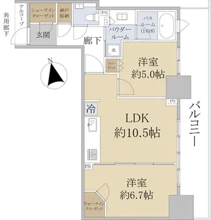 セントラルレジデンス調布【7階】の間取り