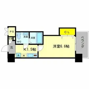 ラグゼ桜ノ宮【6階】の間取り