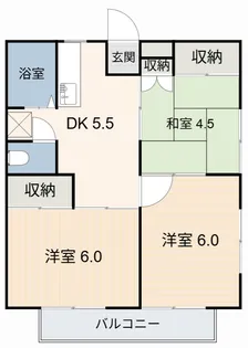 翼ハイツ3号館【1階】の間取り
