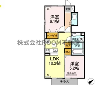 アールエム都北【2階】の間取り