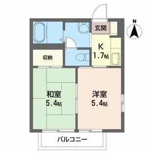 ヴェル・アベニュー【2階】の間取り