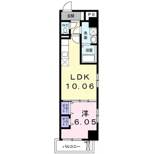 ラッフィナート アロッジオ【7階】の間取り