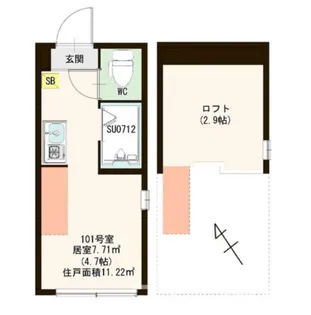 ハーモニーテラス桜台II【1階】の間取り