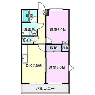 ミートファインB棟【1階】の間取り