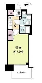 セレニテ谷九プリエ【4階】の間取り