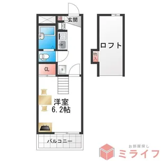 レオパレスホープ21【2階】の間取り