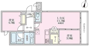 仮)錦町マンション【2階】の間取り