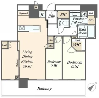 MID TOWER GRAND【14階】の間取り