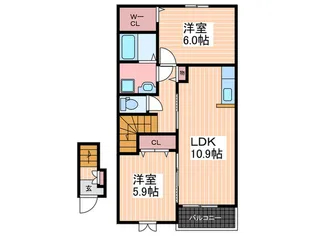 グランシャリオ・B【2階】の間取り