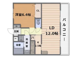 ヴィラステージ松尾【1階】の間取り