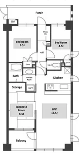 リーベスト東中山【5階】の間取り