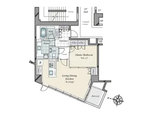ディアナガーデン広尾【2階】の間取り