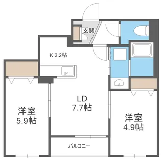インフィニティN22E1【3階】の間取り