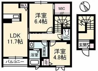 シャーメゾン坂本 2番館【2階】の間取り