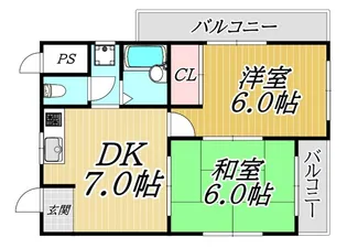 ベアコート塚口【4階】の間取り