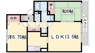 サニーガーデン須磨【2階】の間取り