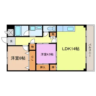 エリセオびわ湖【3階】の間取り