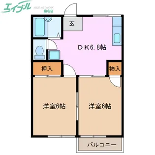 ソレアードS【1階】の間取り