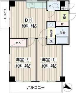 ハイツエスポワール【4階】の間取り