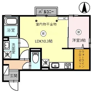 ポワロII【2階】の間取り