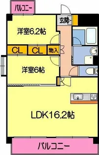 アルヴェアール神水レイクサイドレジデンス【4階】の間取り