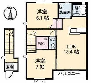 ミモザ II棟【2階】の間取り