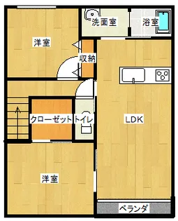 メゾン千花A【2階】の間取り