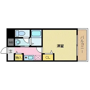 メゾンドヴィレ大濠【8階】の間取り