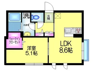 La Luce ラ ルーチェ【1階】の間取り