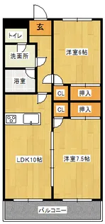 ロイヤルアスコット東屋形【3階】の間取り
