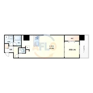 GLAM STELLA松屋町【2階】の間取り