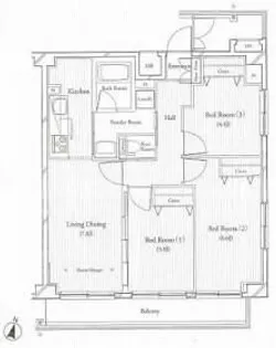 フィットエル仙台一番町【14階】の間取り