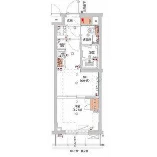 ハーモニーレジデンス武蔵小杉フォレストスクエア【2階】の間取り