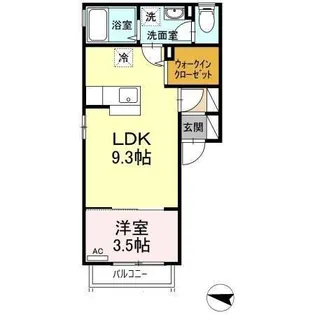 ウィルモア西新町【2階】の間取り
