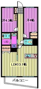 ライオンズガーデン大宮東【2階】の間取り