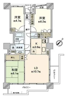 川口パークタワー【25階】の間取り