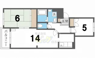 シャテロ菊水元町【3階】の間取り
