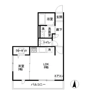 トレビナ武蔵野【2階】の間取り