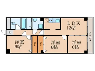 ライフステージ福島【2階】の間取り