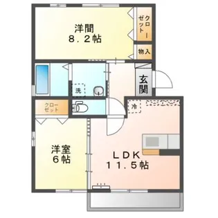 ラフィネ・小田【3階】の間取り