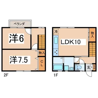 ハイツ里吉第6の間取り